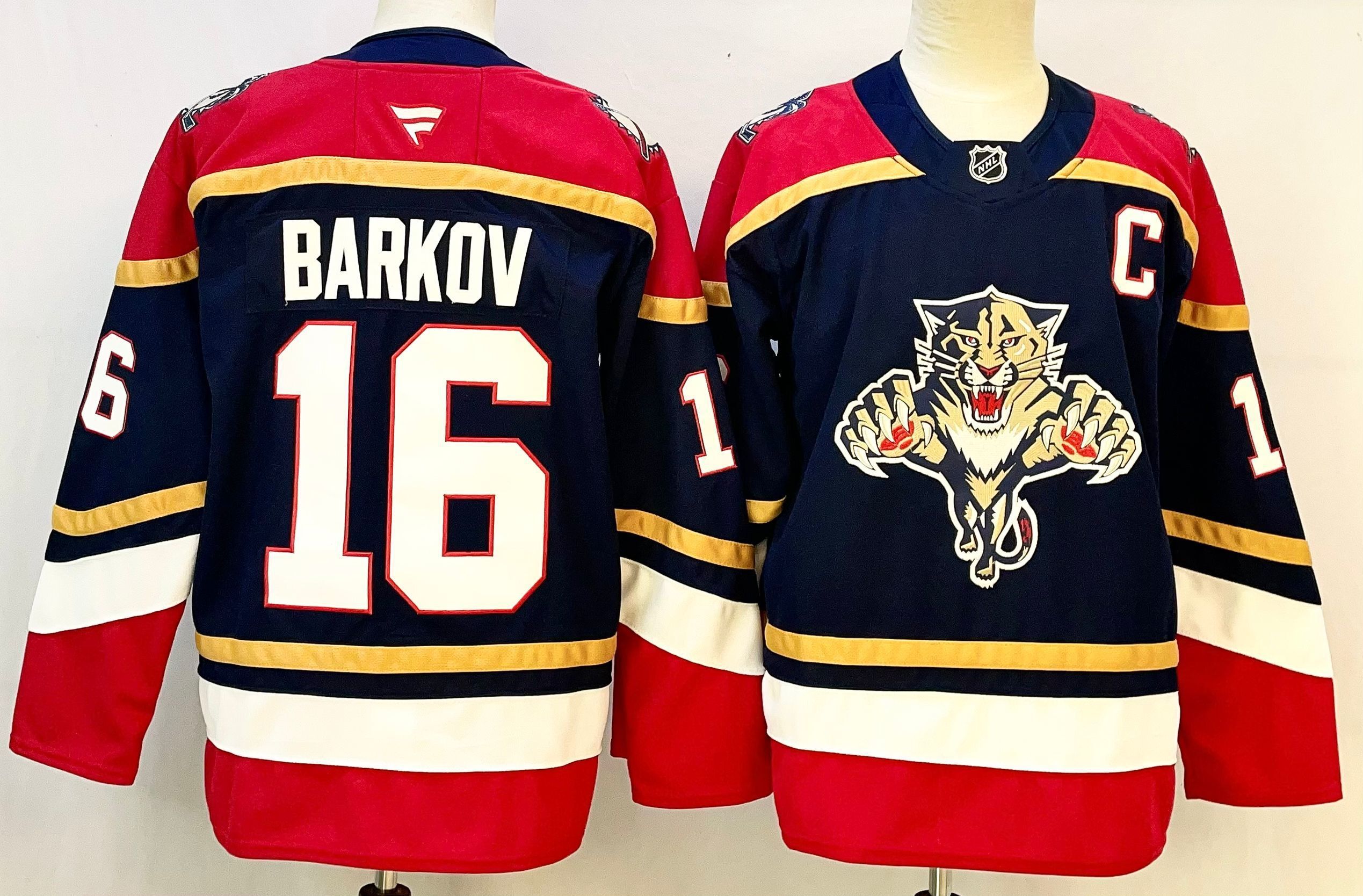 Men Florida Panthers #16 Barkov Blue Red 2026 Adidias NHL Jersey style 001